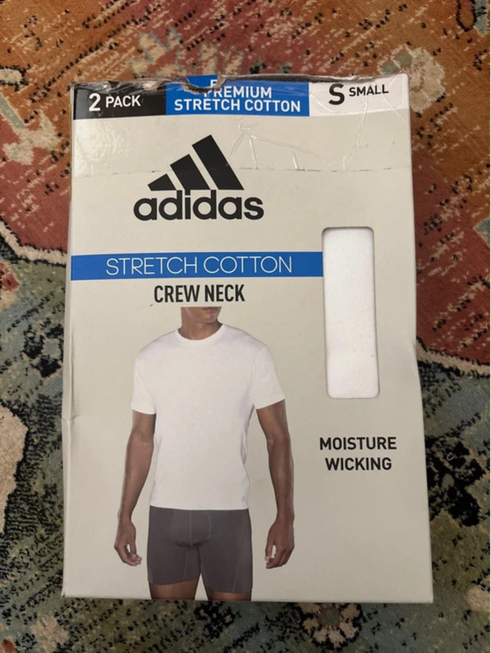 Adidas Stretch Cotton Crew Neck T-Shirts 2-Pack NWT Small